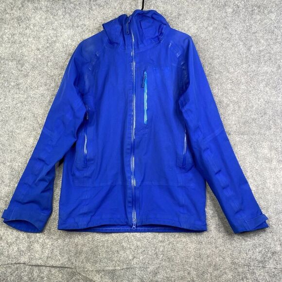 Mountain Hardwear Men's Alchemy Jacket Size Medium Blue Shell Outdoor Hike - Picture 1 of 8